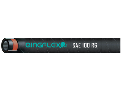 单层纤维编织橡胶液压胶管 SAE 100 R6