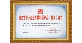 青岛市中小企业专精特新产品技术证书